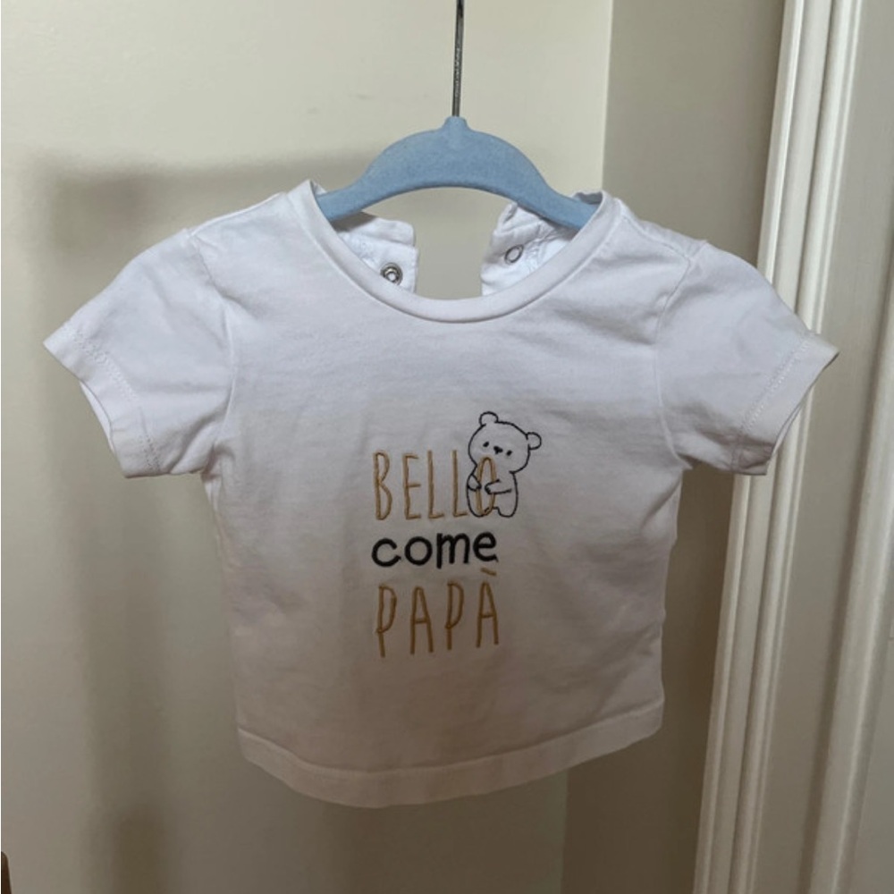 Charming White Bear Graphic Tee for Kids